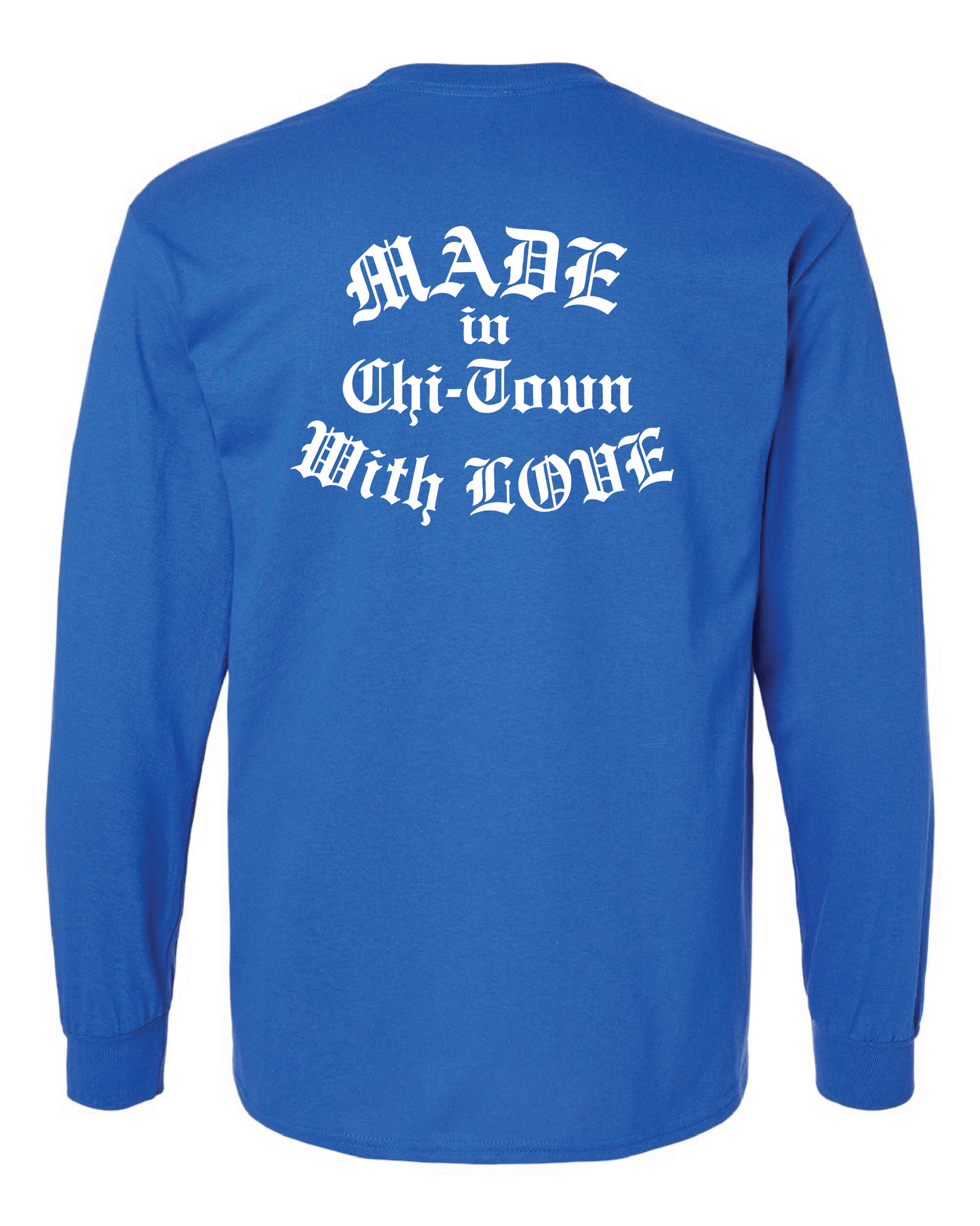 Da Cubs Major League Premium Cotton Blue Long Sleeve Tee by Made in Chi-Town With Love
