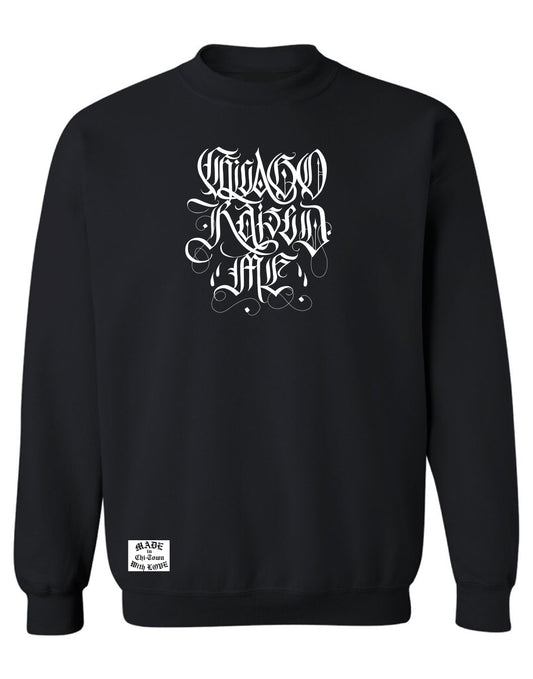 Chicago Raised Me Cotton Crewneck Sweater by Made in Chi-Town With Love