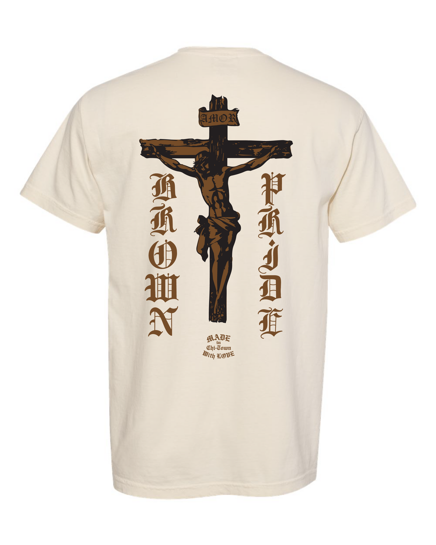 BROWN PRIDE COTTON TEE BY MADE IN CHI-TOWN WITH LOVE