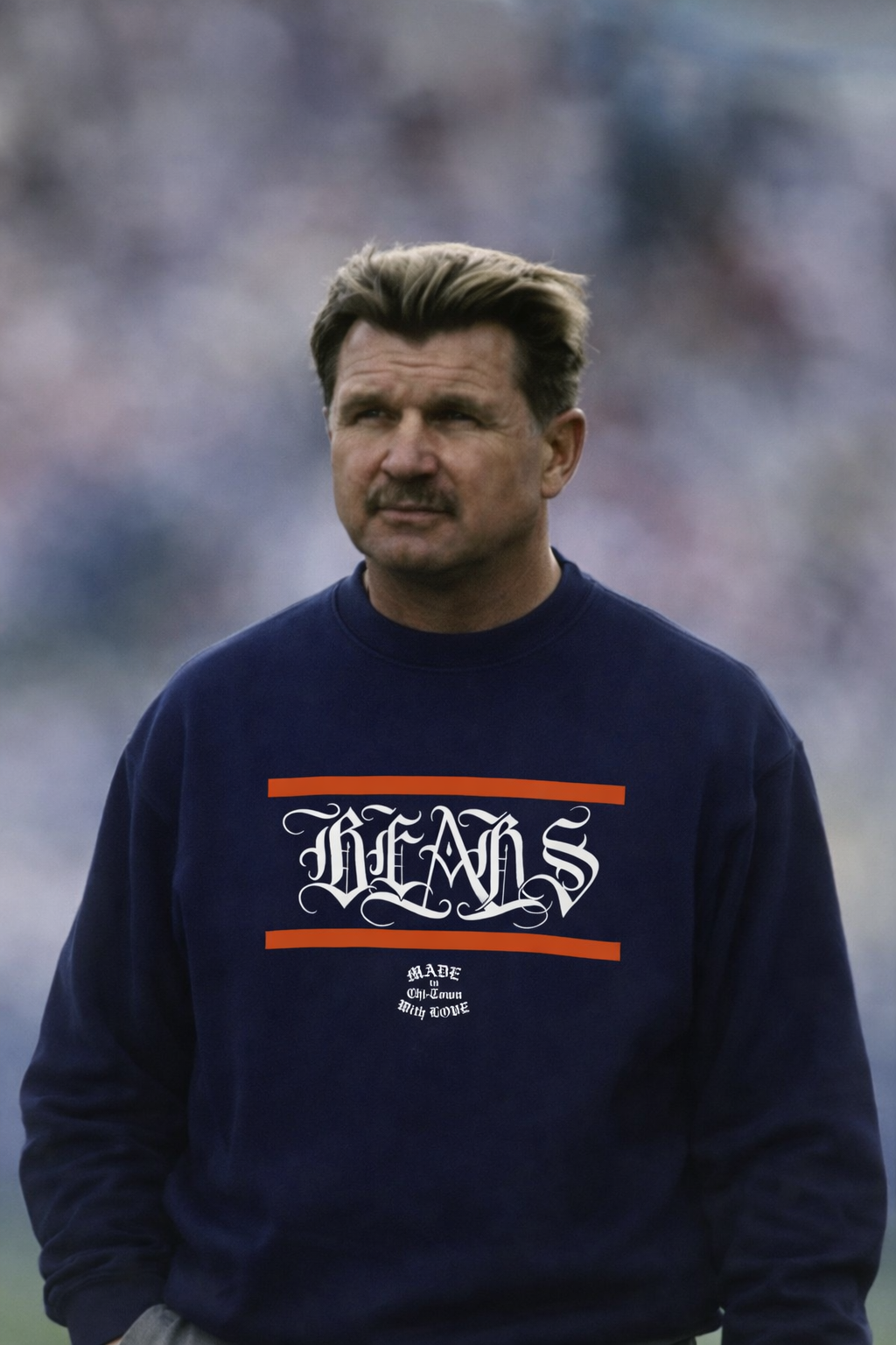 *SOLD OUT*Da Chicago Bears Cotton Crewneck Sweater by Made in Chi-Town With Love