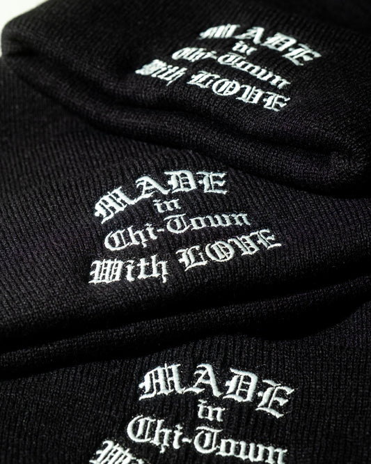 Made With Love Embroidered Beanie by Made in Chi-Town With Love