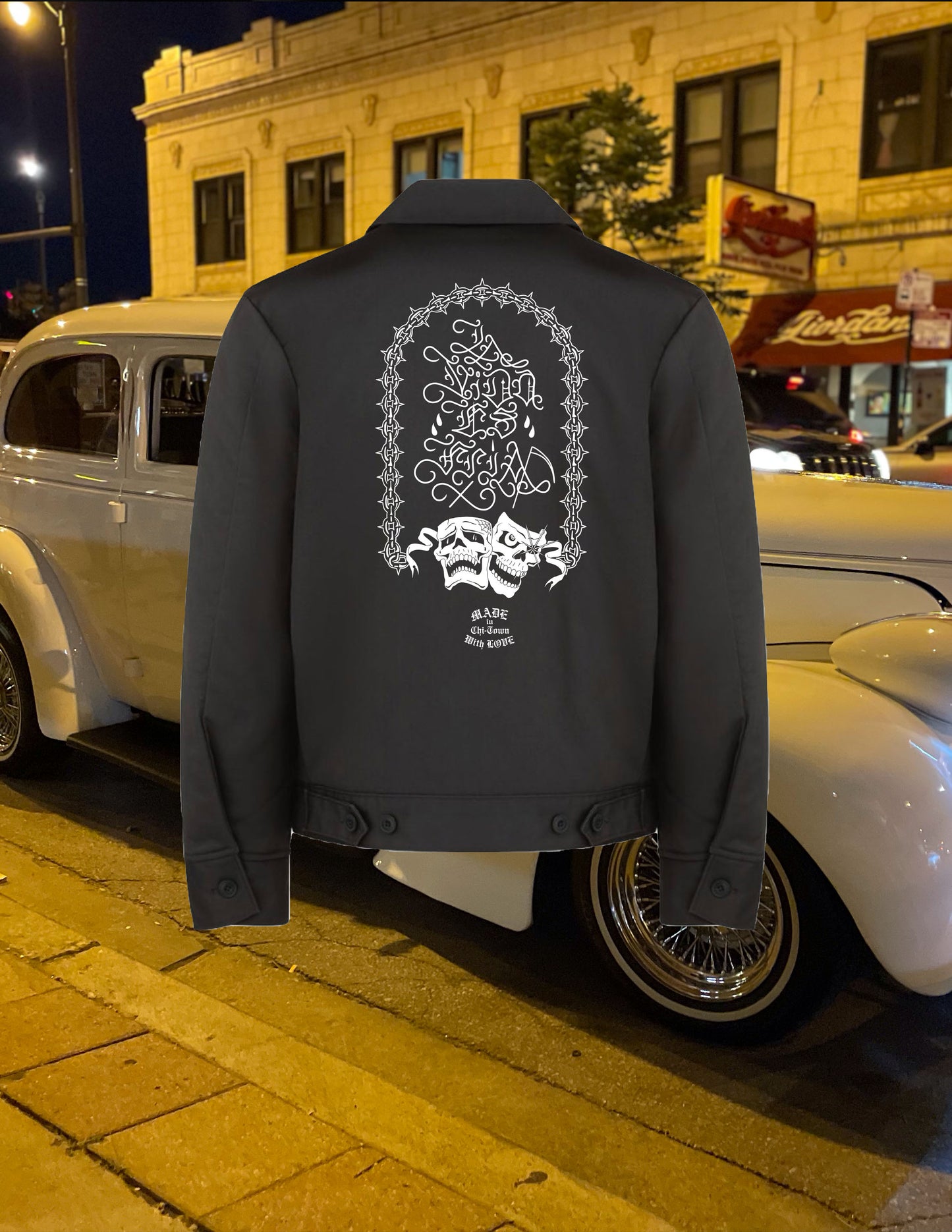 Exclusive La Vida Es Fria Dickies Jacket by Made in Chi-Town With Love