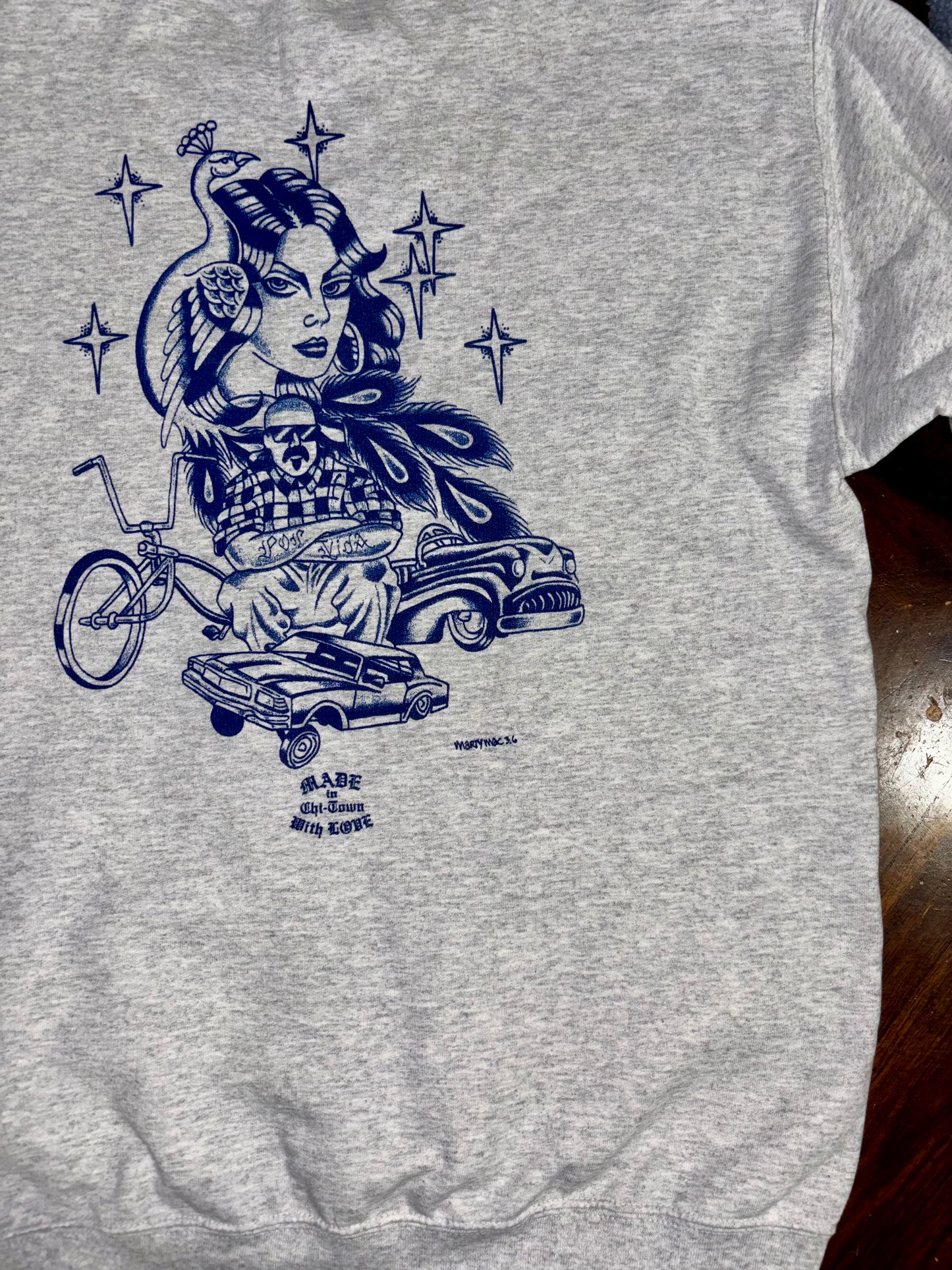 Por Vida Heavy Blend Hoodie by Made in Chi-Town With Love