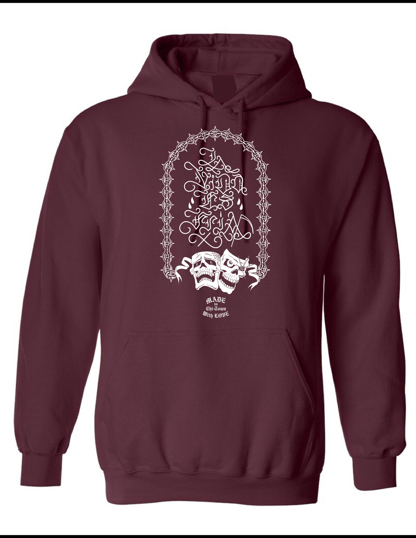 Exclusive La Vida Es Fria Cotton Hoodie By Made in Chi-Town with Love