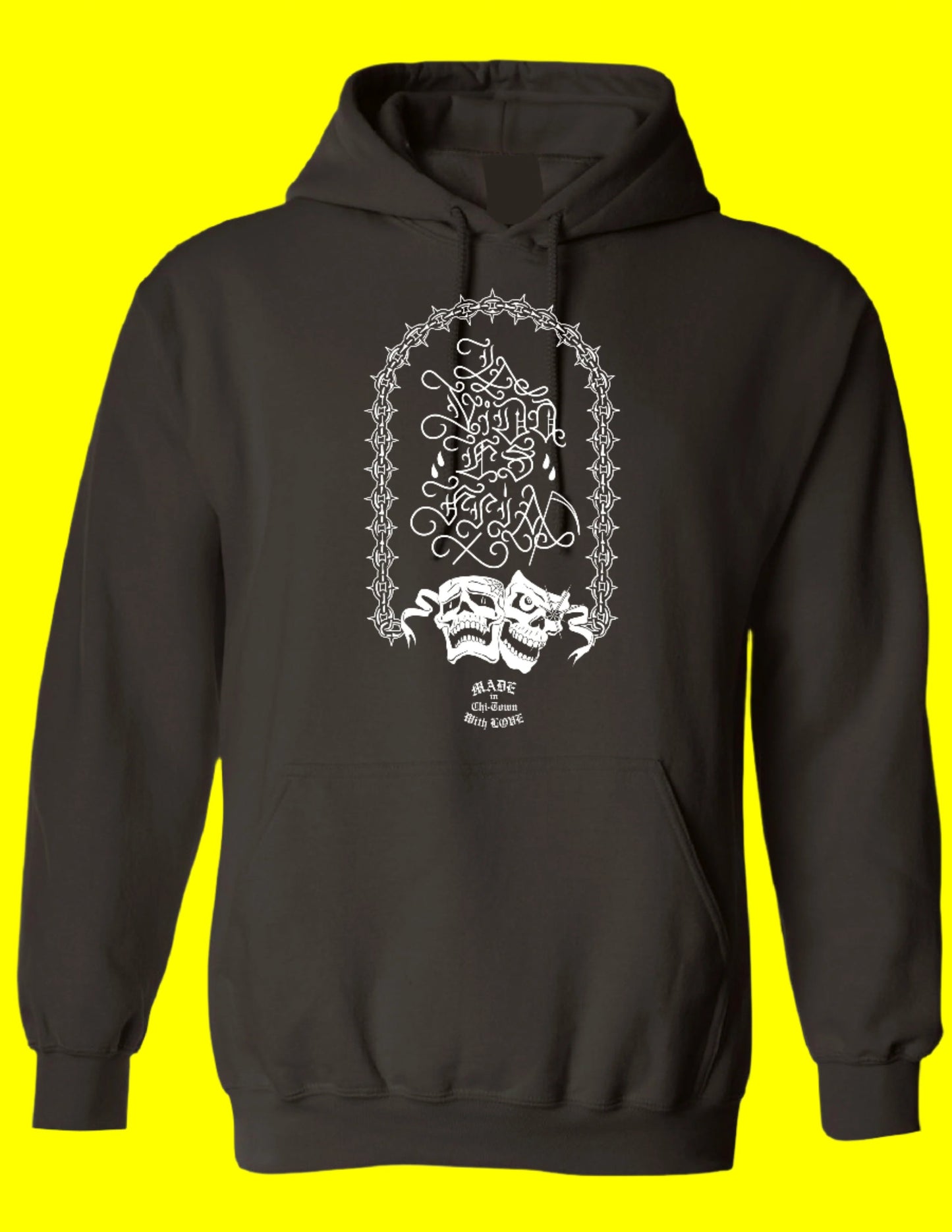 Exclusive La Vida Es Fria Cotton Hoodie By Made in Chi-Town with Love