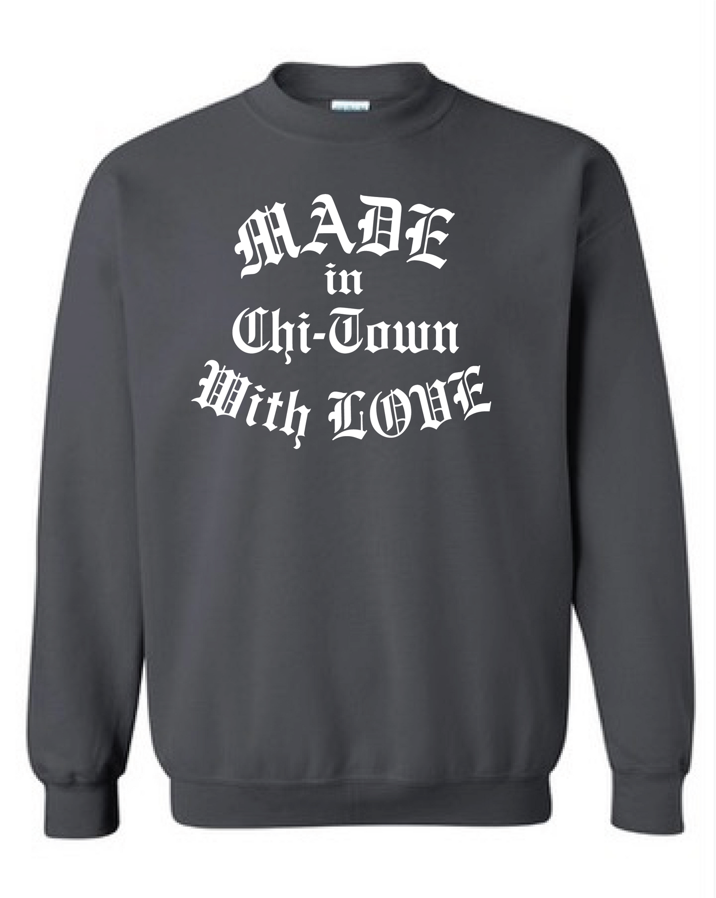 Large Box Logo Crewneck Sweater by Made in Chi-Town With Love