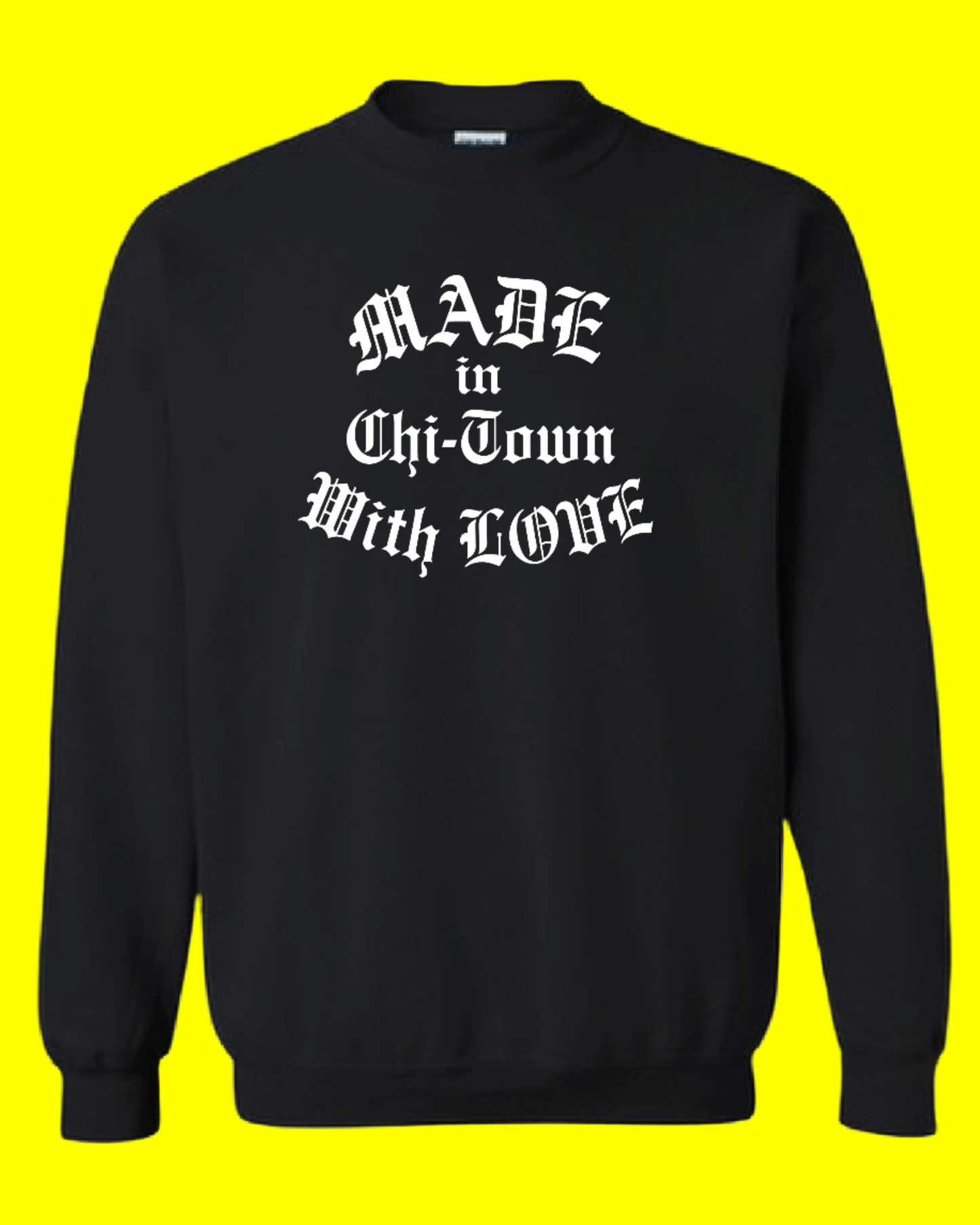 Large Box Logo Crewneck Sweater by Made in Chi-Town With Love