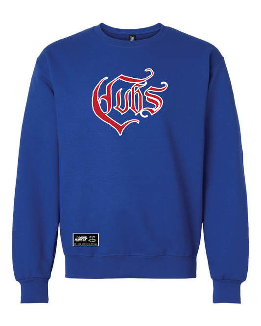 Da Cubs Major League Premium Cotton Blue Crewneck by Made in Chi-Town With Love