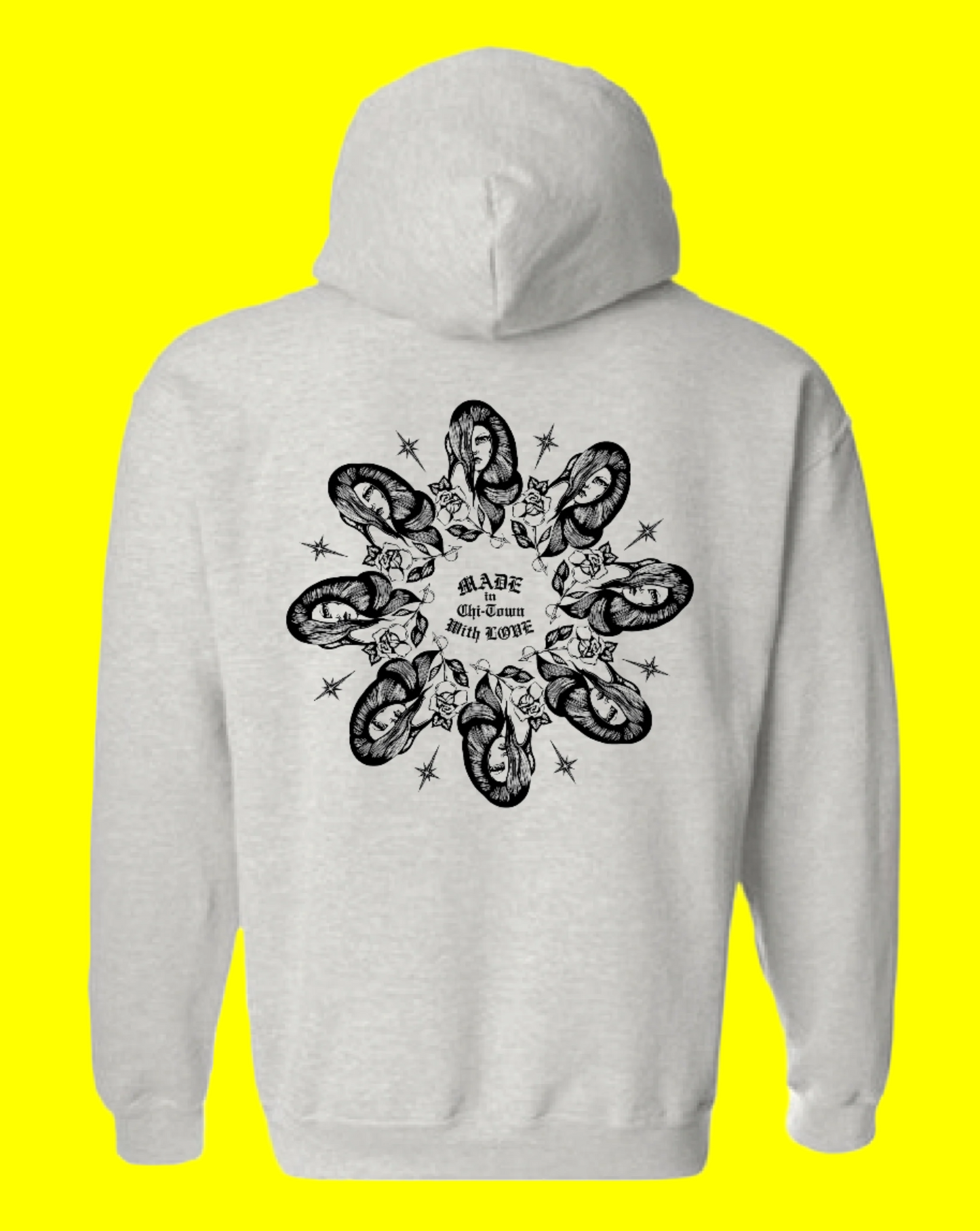 Love Is A Gamble New Release Cotton Grey Hoodie by Made in Chi-Town With Love